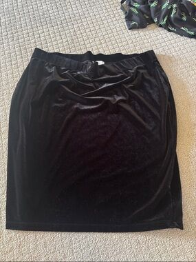 C.C. Boutique Black Velvet Pencil Skirt